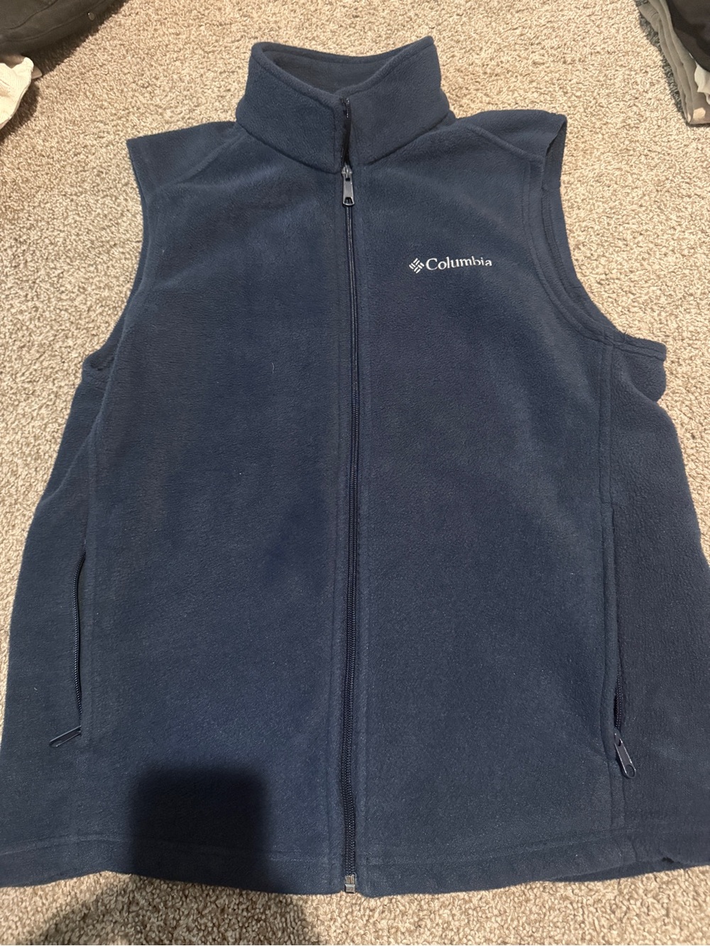 Men’s Columbia Navy Blue Fleece Zip Vest